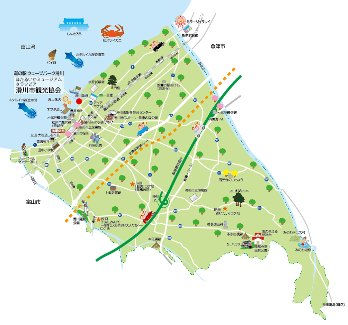 Namerikawa tourist map